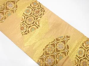 アンティーク　地紙に花蜀江模様織り出し袋帯(材料)